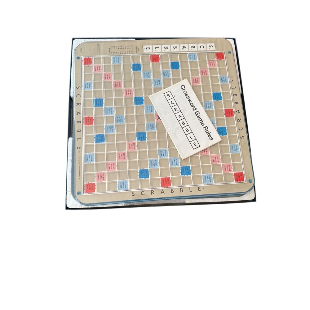 Selchow & Righter Scrabble Board Game Green Deluxe Edition Rotating‎ Turntable